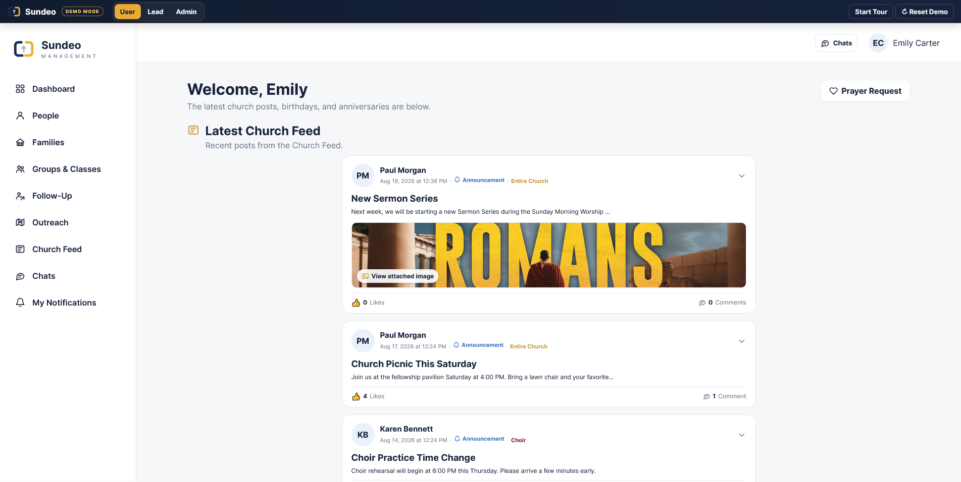 Sundeo desktop dashboard